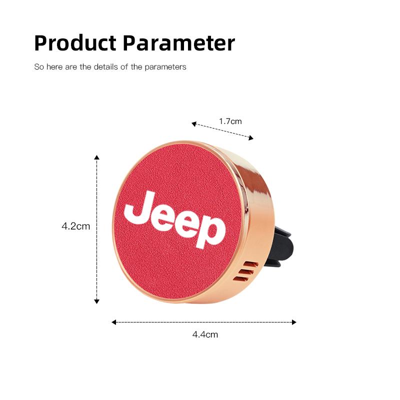 For Jeep Car Air Freshener Perfume Clip Aromatherapy Diffuser For Jeep Grand Cherokee Wrangler JK Gladiator Compass Renegade