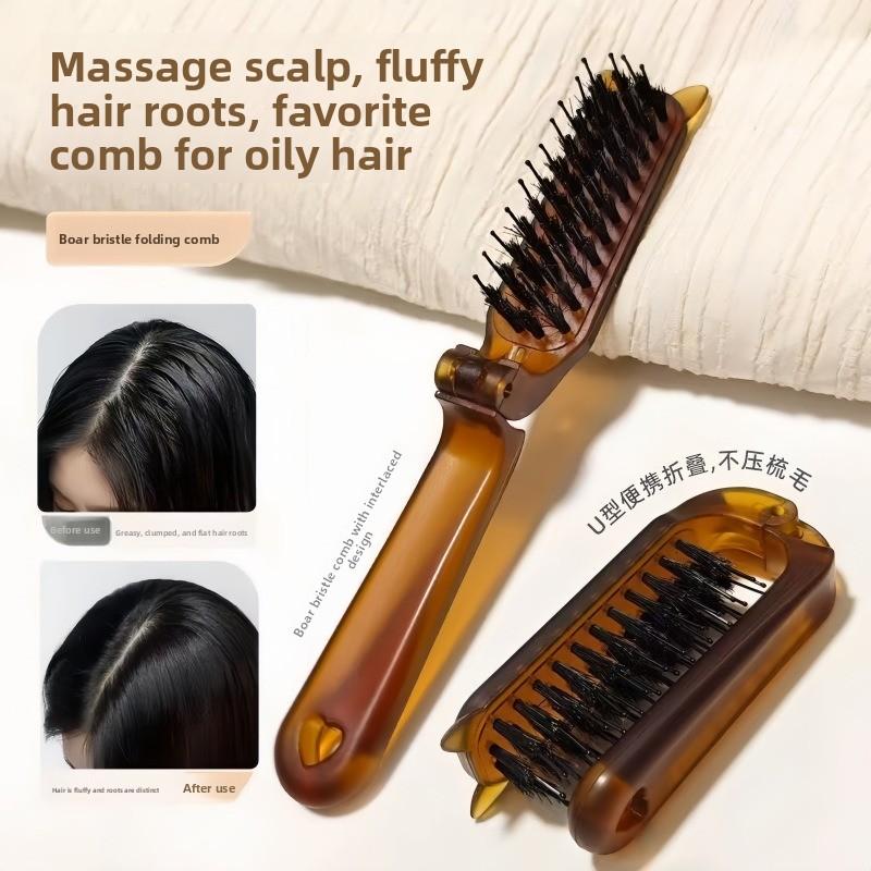 Borsten Haar Kamm Klappbarer Haar Kamm Flauschiger Styling Kamm Tragbare Klappbare Haarbürste Kamm