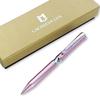 LACHIEVA LUX Popular Luxury Writing Instruments Stationery Gift Set with Swiss Crystal Premium Metal Ballpoint Pen One Black and One Pink Clip,