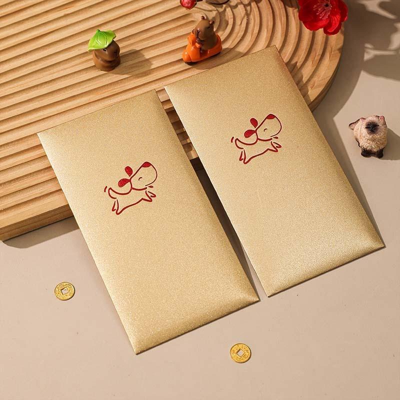 6Pcs Happy Birthday Red Envelope Hot Stamping Creative Red Pocket Red Pocket For Lucky Money Birthday Wedding Red Gift Envelopes