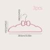 3pcs-Cute Bow Hangers Space Saving Plastic Clothing Storage Shelves Suitable for Clothes Closets Jackets and Shirts