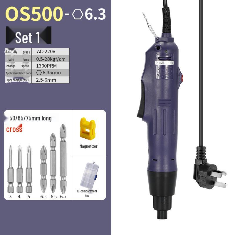 Oushen 801800 Electric Screwdriver Set with High-Quality Motor and Straight Handle for Household Use