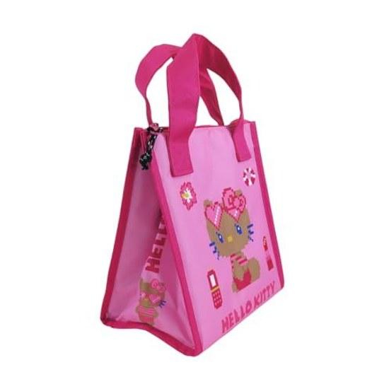 Sun Protection Kitty Cooler Bag Sanrio Insulated Hello Kitty-chan Hawaiian Goods Lunch Cute Popular Triangle Gusset (Pink)