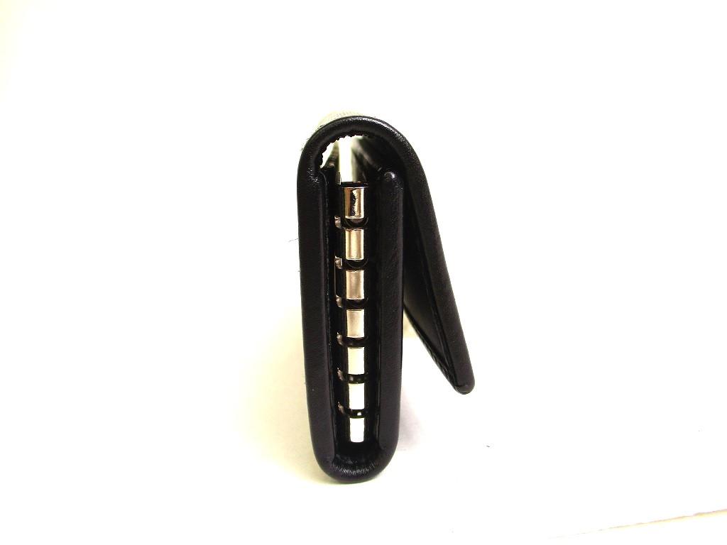 Authentic GUCCI GG Imprimee Black Leather 6 Pics Key Cases #a163  Open Box