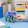 Figurine Ornement Mammouth Imprimée en 3D, Éléphant avec Articulations Mobiles, Décoration d'Entrée pour Enfants, Animal Anti-Stress Fidget Toy pour Décoration de Maison et de Bureau