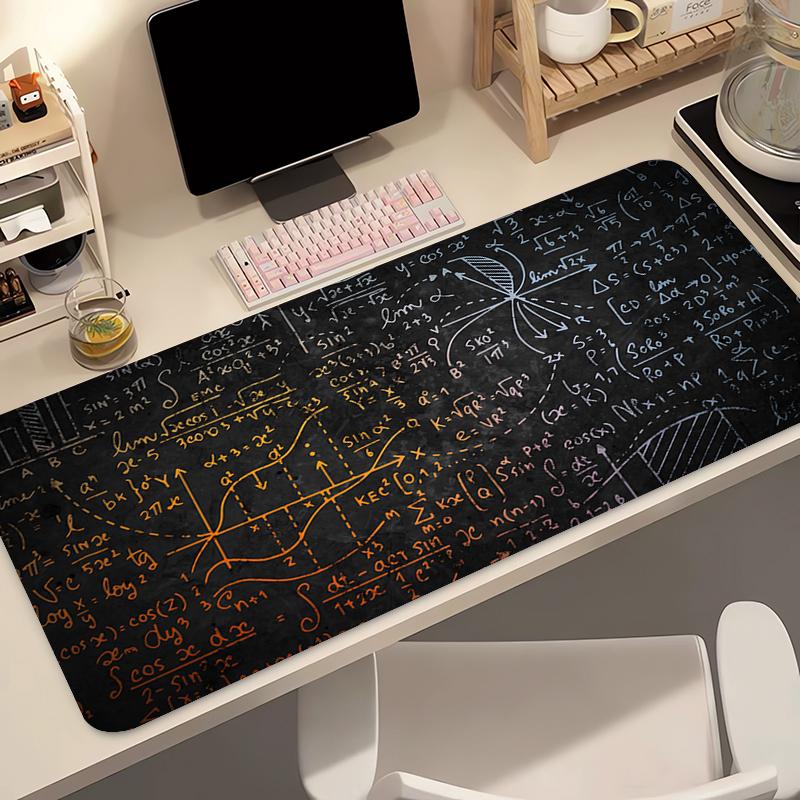 Mouse Pad Geometric Science Math Formula Extended Mouse Mat Computer Keyboard Pad Desk Mat With NonSlip Base And Stitched Edge
