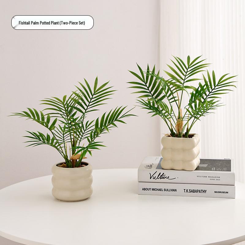 Nordic Indoor Desktop Bonsai: Artificial Green Plants for Office Decoration