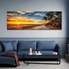 Lazy Beach Sunset Landschaft Leinwand Kunst Malerei Poster Palme Wand Kunst Poster Nordic Stil Kunst Dekor Wohnzimmer Büro Dekor