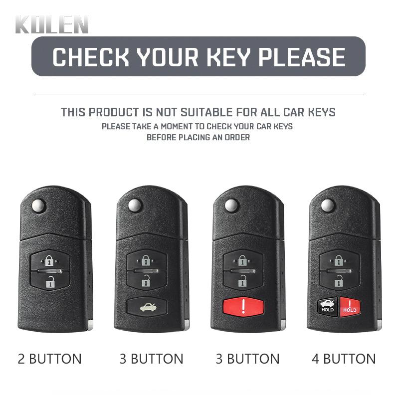 Kohlefaser-Optik Auto Schlüsselhülle Abdeckung Fob Für Mazda 2 3 5 6 8 Cx7 Cx-7 Cx5 Cx-5 Cx9 Cx-9 Mx5 Mx-5 M6 Rx8 Rx-8 2 3 4 Tasten Tasche