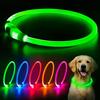 Flashseen LED Hondenhalsband, USB Oplaadbare Gloeiende Verlichte Halsband, Knipbare Waterbestendige TPU Veiligheidshalsband Lichten voor Kleine Middelgrote Grote Honden