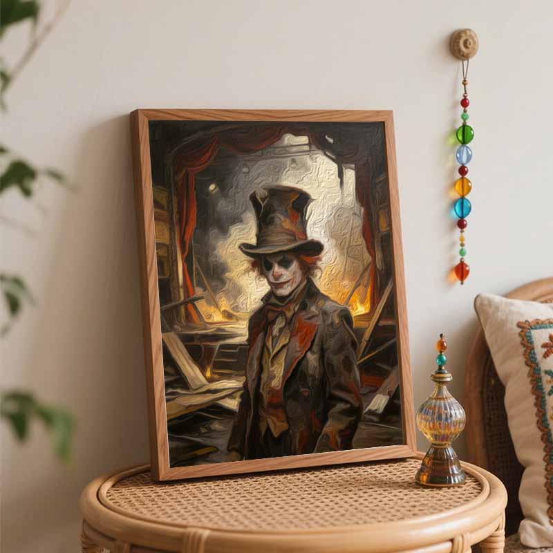 Halloween Digital Oil Painting Coloring Painting Circus Performer Character Hand Painting Home Decoration