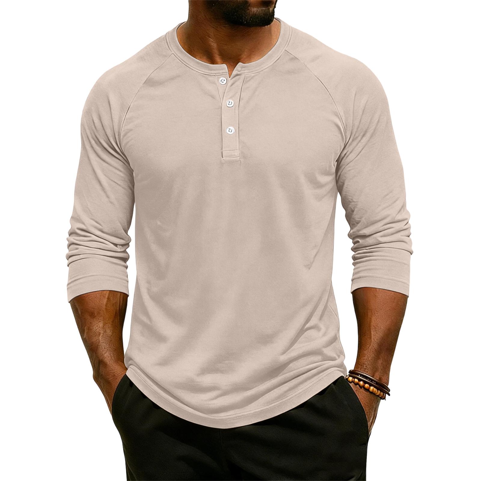 

Men s Raglan Sleeve Three-quarter Sleeve Top L хакі