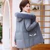 Women's Mid-Length Faux Fur Hooded Down Jacket