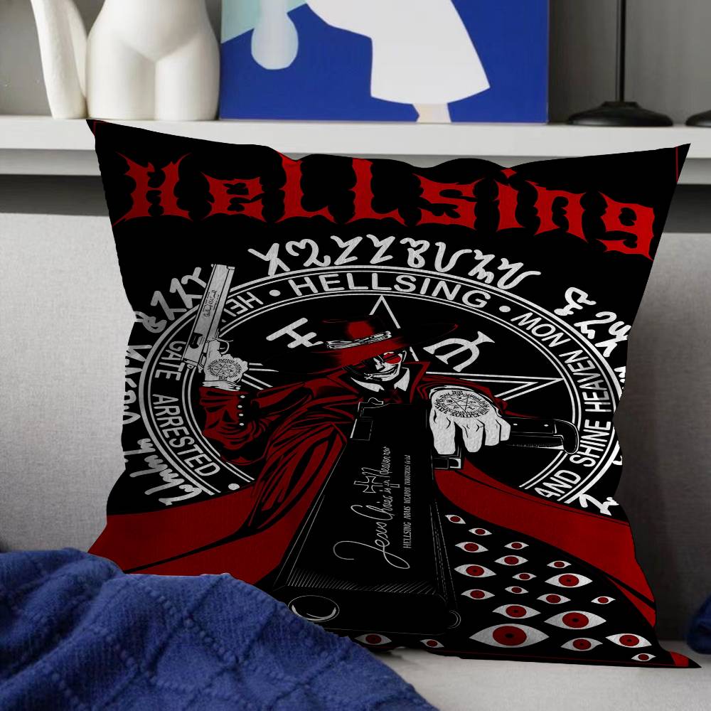 Anime Vintage Hellsing Maple Design Cushion Cover Happy Autumn Harvest decor Holiday Decorati Pillow Cover