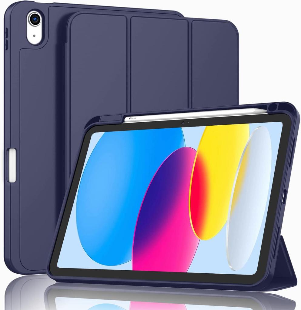 Three-Fold PU Case Pencil Holder for iPad Air 11-Inch 7th/6th Generation 2025/2024 Air 5th/4th 10.9-Inch 2022/2020