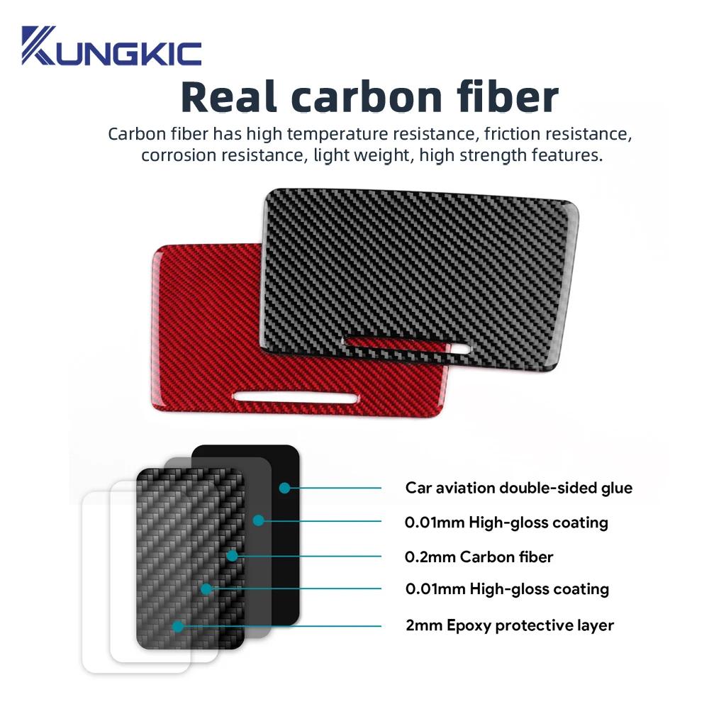For Mitsubishi Outlander 2017 2018 2019 2020 2021 Real Soft Carbon Fiber Sticker LHD RHD Central Control Storage Box Panel Trim