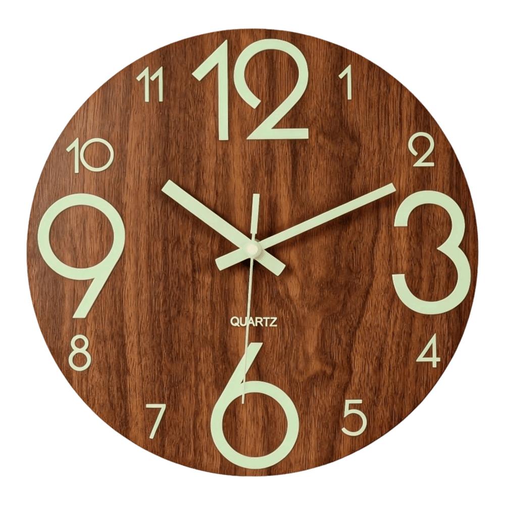 Silent Luminous Wall Clock 8 Inch Quartz Wall Clock Minimalist 3D Wall Clock Office
