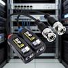 Cat5E Cat6 CCTV Video Balun Set with BNC Male Plugs and Compactly Press Fit Terminals Body for DVR Camera Video Transmission Projects Use