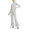 Nike Air High-Waisted Split Solid Color Tight Flare Casual Pants Women bottoms Dark-Gray Photon-Gray FN1892-063