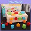 Kids Wooden Number And Shape Construction Blocks With Geometric Design For Early Learning