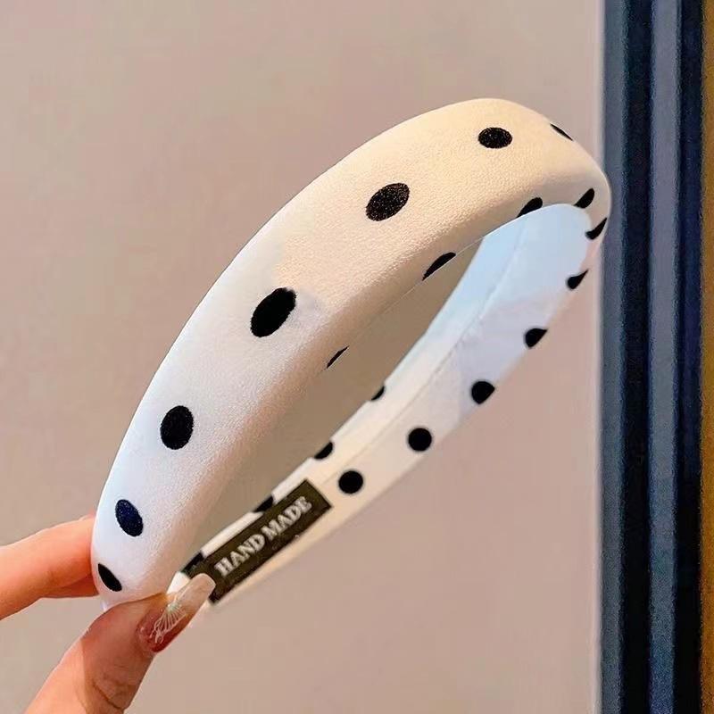 3CM Women's Polk Dots Print Headband Sponge Padding Girls Daily Shopping Press Hair Accessories