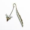 1 Pcs Creative Feather Deer Head Bat Metal Luminous Bookmarks School Kawaii Stationery Gift Escolar Label Supplies
