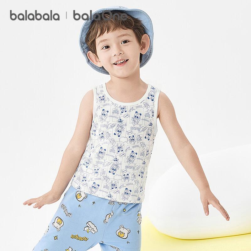 

Balabala Boy s Cotton Blend Sleeveless Undershirt 2-Pack 165