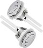 58mm Toilet Tank Dual Flush Valve  Silver 2PCS