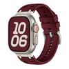 Metal Head Silicone Band for Apple Watch Ultra 3 49mm 46mm 42mm 45mm 44mm 40mm Rubber Strap for Iwatch Series 11 10 9 8 7 6 5 SE