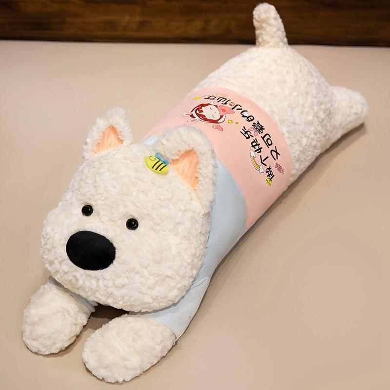 110cm Huge Kawaii Dog Plush Toys Cartoon Stuffed Animal Cute Soft Cuddly Baby Plushie Pillow Lie Prone Toy For Girls Gift Decor
