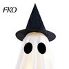 Ghost-themed Decoration Halloween Ghost Decoration, Light-Up with Witch Hat/Bow, Seasonal Holiday Decor Spooky Standing for Porch Yard Outdoor Party
