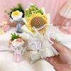 15cm Mini Handmade Crochet Flower Bouquet Artificial Flowers Valentine's Mother's Romantic Gift Desktop Decoration
