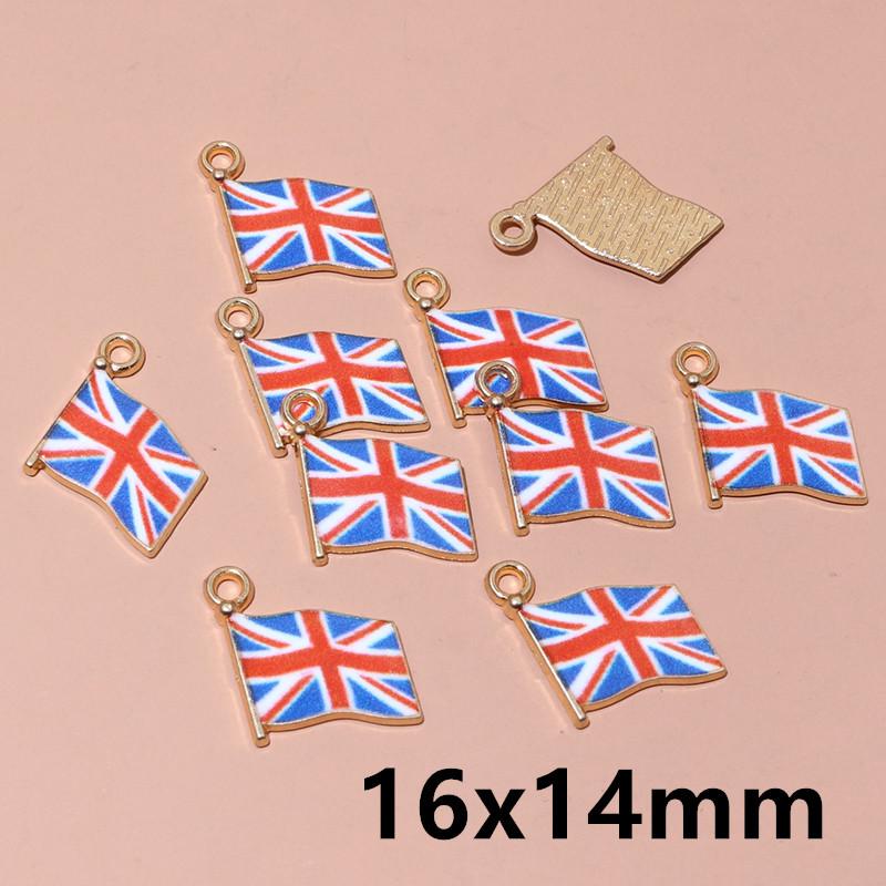 20pcs Enamel Football National Flags of Various Countries Charms Pendant DIY Jewelry Making Accessories for Necklace Earrings