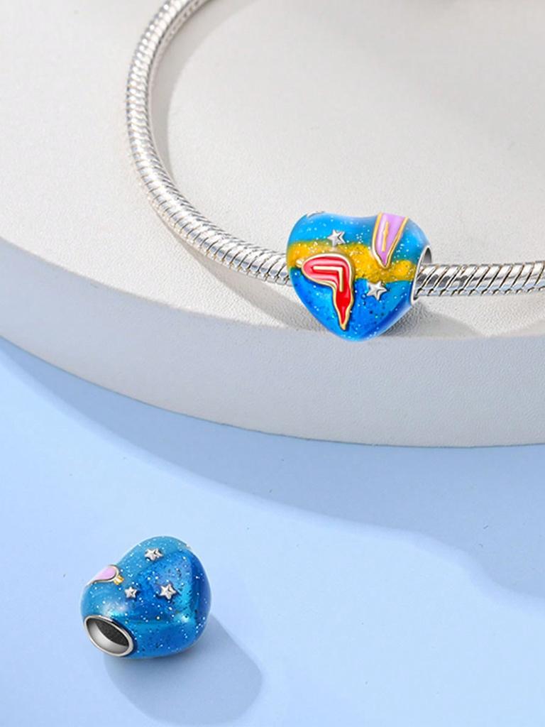 Charms Plata Starry Sky Of Love Beads Charm Copper Plated Fit Charms Copperoriginal Bracelet For Jewelry Making Diy Charm