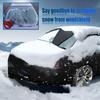 Rear Windshield Snow Cover 2-Layered Automotive Windshield Snow Covers Luminous Aluminum Foil Snow Cover With Hook And Invisible