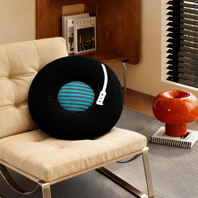 40cm Vinyl Record Shaped Pillow Retro Throw Pillow Ideal For Music Lovers Disc Party Creativity Plush Cushion Record Sofa Couch Pillow