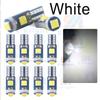 10PCS T5 W3W PCB 3030 3 Led Car Dashboard Bulbs Warming Instrument Lights Indicator 12V DC White Ice Blue Red Green Amber Pink Dome Lights 6