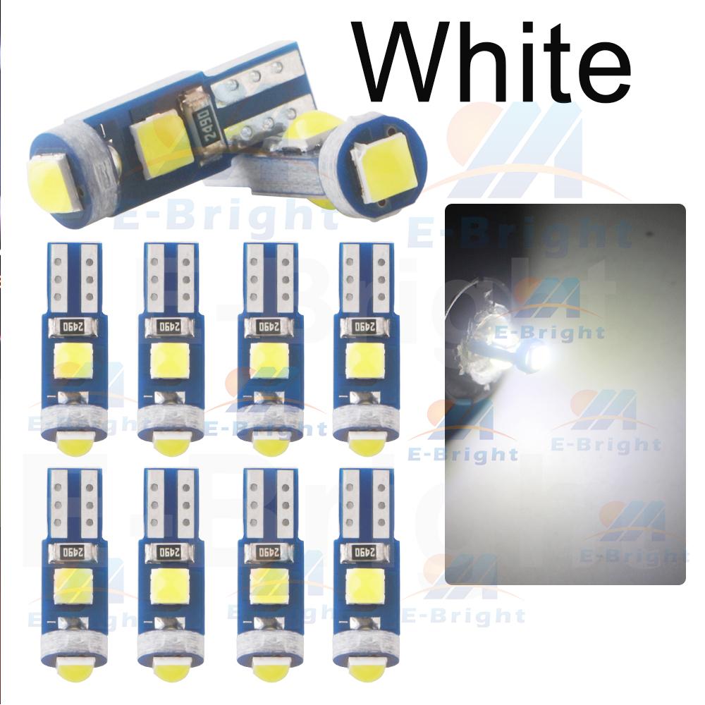 10PCS T5 W3W PCB 3030 3 Led Car Dashboard Bulbs Warming Instrument Lights Indicator 12V DC White Ice Blue Red Green Amber Pink Dome Lights 6