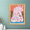 DIY 5D Diamond Art Kit Cute Pink Spotted Cat Pattern Full Drill Canvas Creative Craft Wall Decor for Living Room Home Art Project