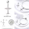 Copper Wings Sister Cross Pendant Charms Fit Original 4Mm Aperture Bracelet Charm Beads Necklace Diy Female Jewelry