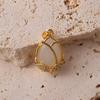 Elegant Two-Tone Water Drop Diamond Pendant Necklace - Gold/Silver, Multi-Color Women's Fashion Jewelry