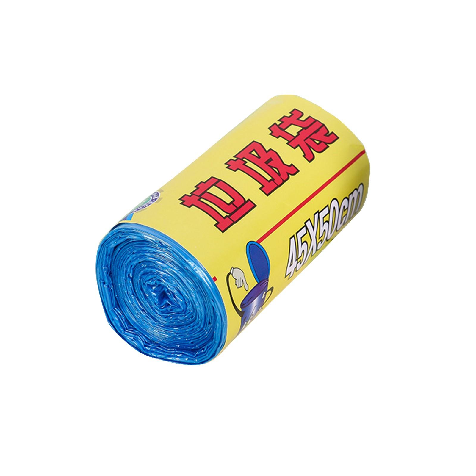 

15шт одноразовые мешки для мусора со свернутыми плоскими черными полиэтиленовыми пакетами для домашнего использования One Size синий