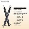 Double-head Liquid Eyeliner Pen with Stamps, Natural Finish Waterproof Quick-drying Long-lasting, Friendly Beginner Eye Beauty