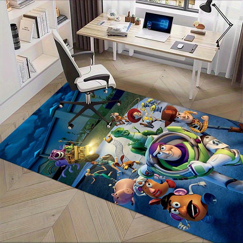 Office Rug Toy Story, Characters Theme 3D Printed Anti-Slip Rug-Machine Washable for Living Room