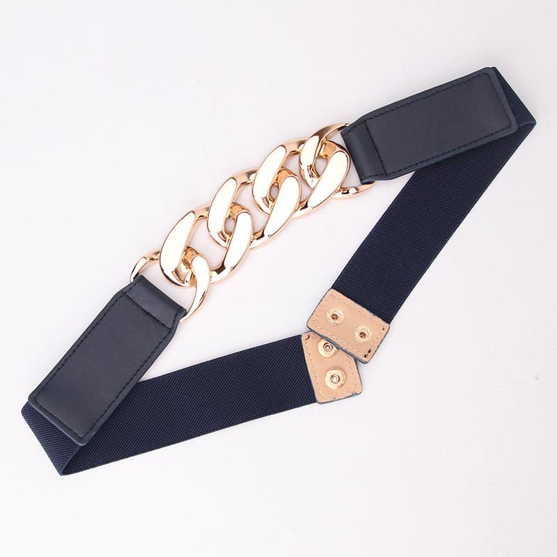 Punk Rock Metal Chain Waist Belt With Adjustable Elastic For Men Women Festival Accessory
