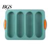 Baguette Baking Mold 4 Grids Food Grade Tray Silicone Anti-scalding Bread for Restaurant