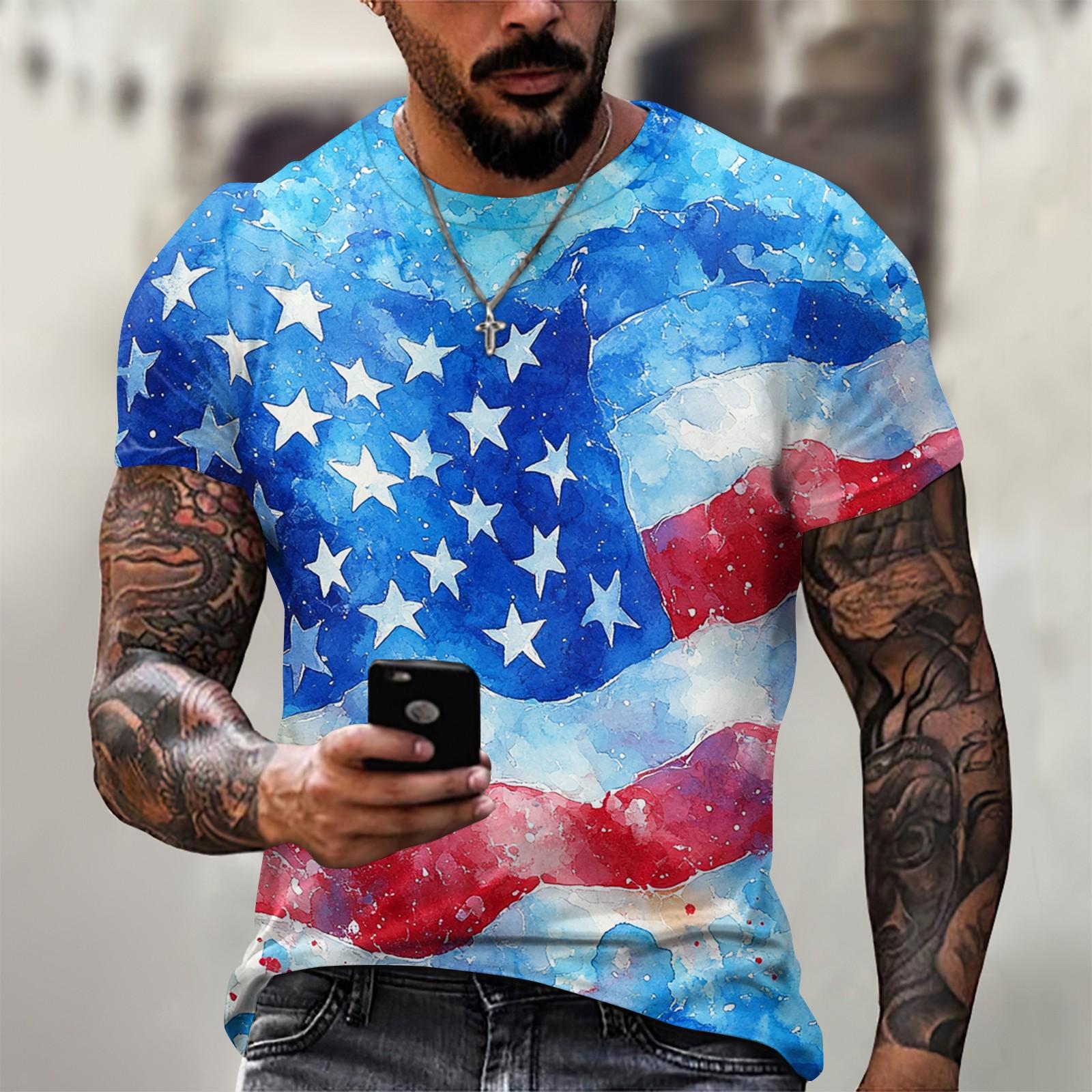 

Летняя мужская популярная футболка с круглым вырезом и коротким рукавом с принтом XL белый