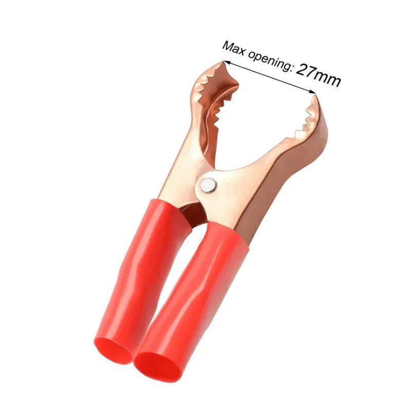 50A 80mm Alligator Clips Insulated Red Black Boot Crocodile Clamp for Truck Car Caravan Van Battery Charger Electric Test Lead