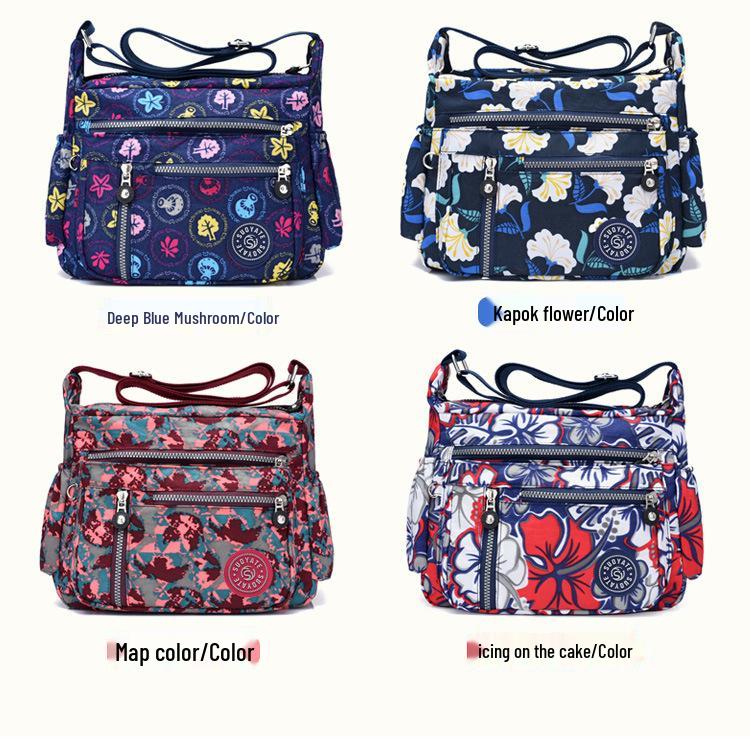 Elegantní dámská taška přes rameno crossbody - Velká kapacita, stylový nylonový design pro maminky středního věku