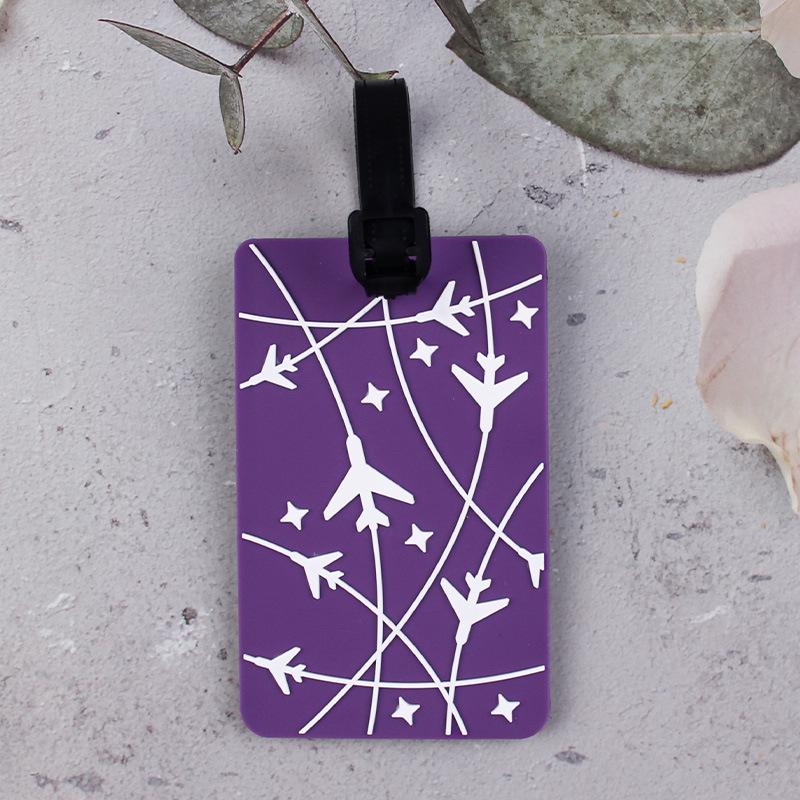 3D Airplane Luggage Tag - PVC Suitcase Identification Card Holder